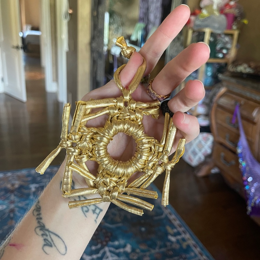 Handmade Macramé Rope Snowflake - Picture 2 of 3